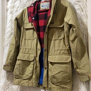 Penfield Trailways Women’s S 60/40 Utility Field Jacket Buffalo Check Lining